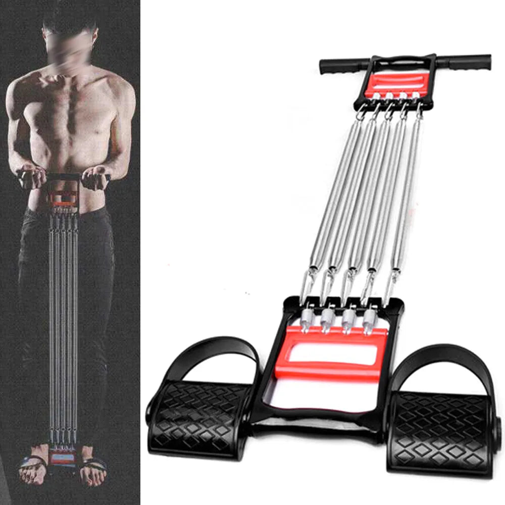 Hand Grip Strengthener,Home Fitness Equipment 5-Spring Exerciser Chest Expander Pull up Arm Tools for Finger Abdomen Waist Arm