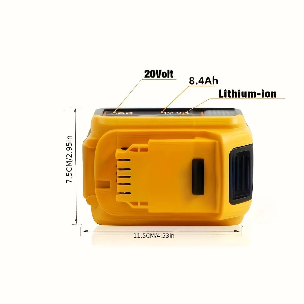 Replace DeWei 20V 8.4Ah DCB205 Hand Drill Electric Tool 18650 Lithium Battery Power Battery DCB206-2 DCB205-2 DCB205