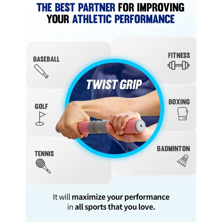 GD Twist Grip Adjustable Resistance Bar for Physical Therapy Relieves Tendonitis Pain and Improve Grip Strength Grip Strength T
