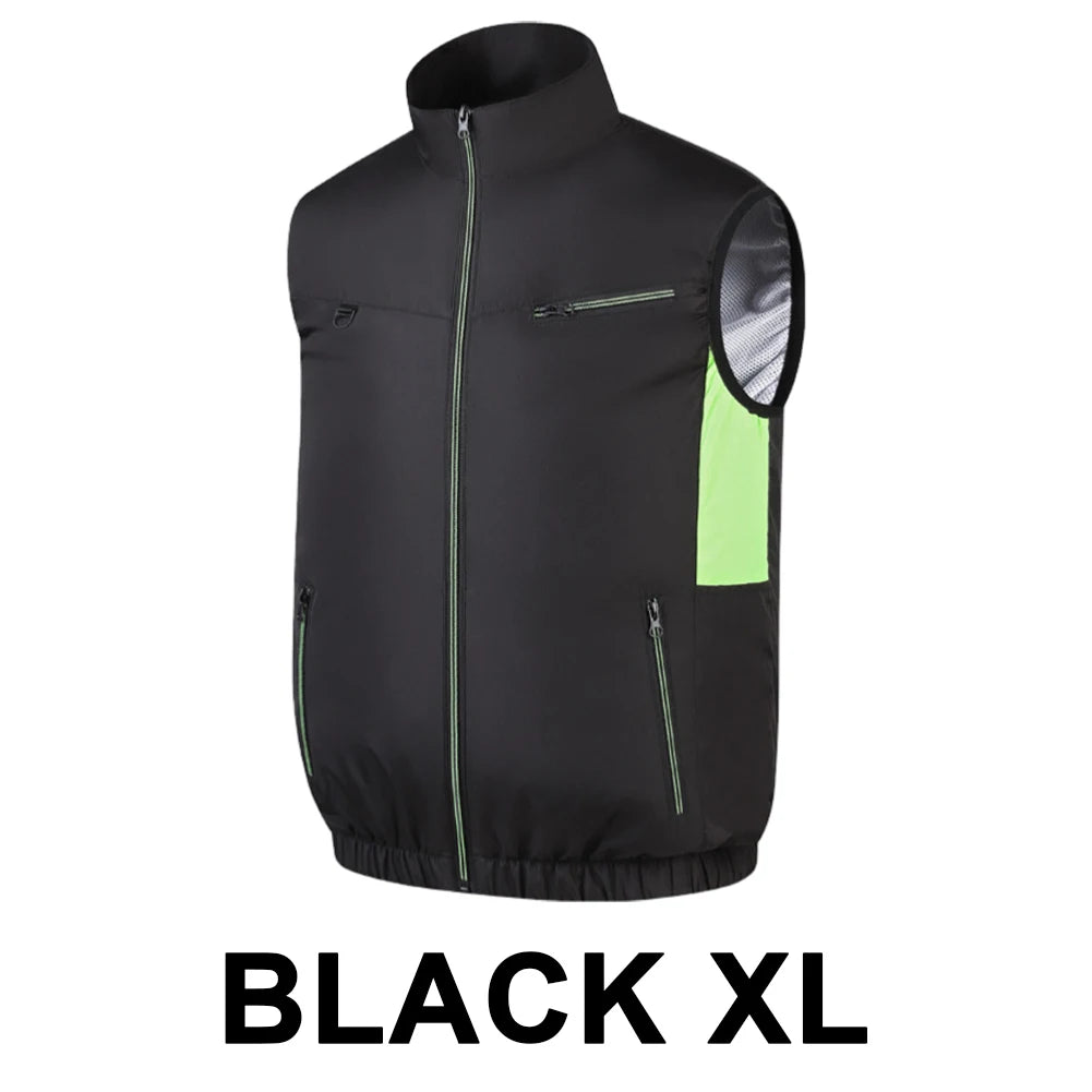 Summer Sport Fan Air Condition Cool Man Woman Travel Ultralight Brand Outdoor Vest Clothes Jacket Sun Windbreaker Fishing Worker