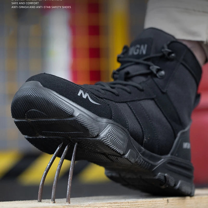 Work Boots Indestructible Safety Shoes Men Steel Toe Shoes Puncture-Proof Sneakers Male Footwear Shoes Women Non Slip Work Shoes - TrendForce25