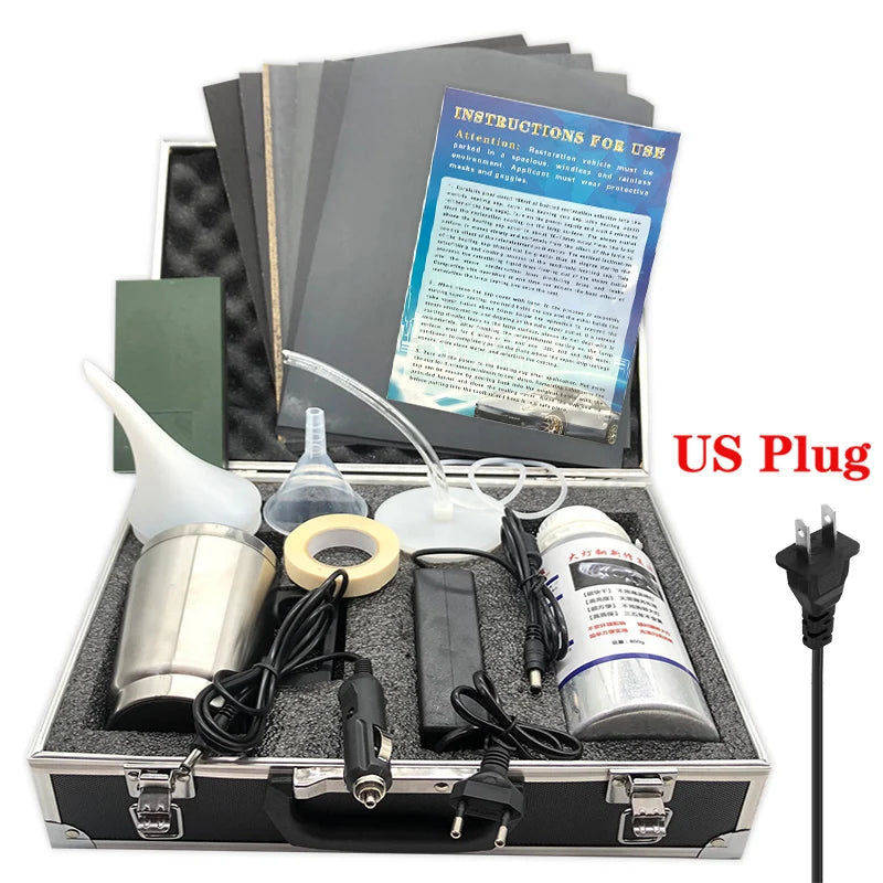 Car Headlight Polish Restoration Kit Car Headlight Repair Renovation Kit 800G Headlamp Liquid Polymer Auto Tool Set - TrendForce25