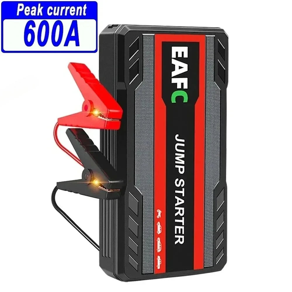EAFC Jump Starter Power Bank 12V Booster for Car Start 600A Quick Charger Auto Starting Device Powerbank Device Petrol Diesel