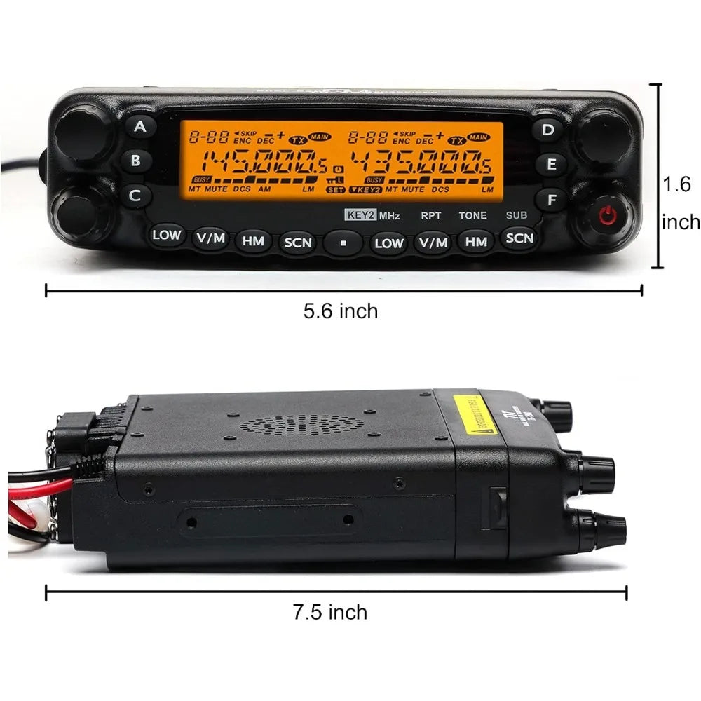 Fully upgraded,TYT TH-7900 Mobile Radio 50W Dual Band VHF/UHF Vehicle Transceiver with Cable,Free shipping