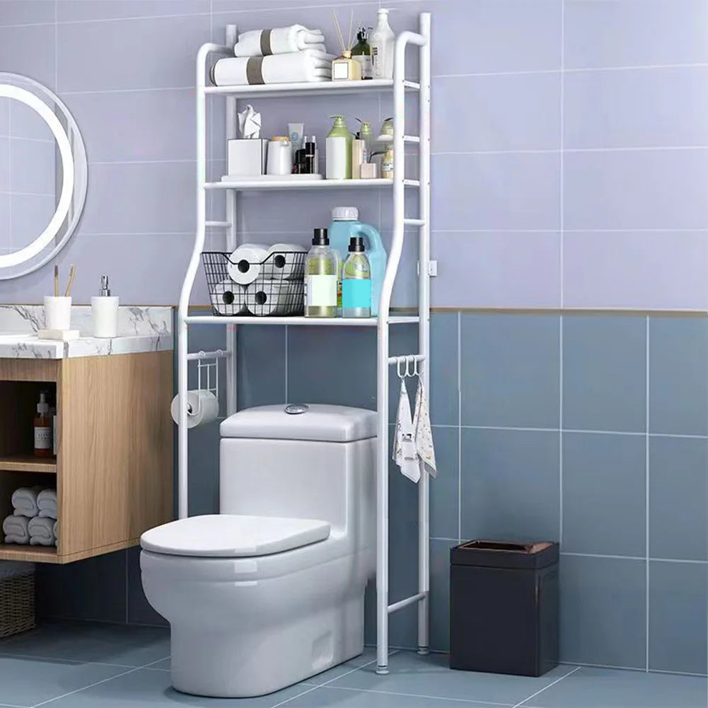Over Toilet Storage Shelf,2/3-Tier Freestanding Over The Toilet Storage,Metal Bathroom Shelves with Paper Holder and Removable - TrendForce25