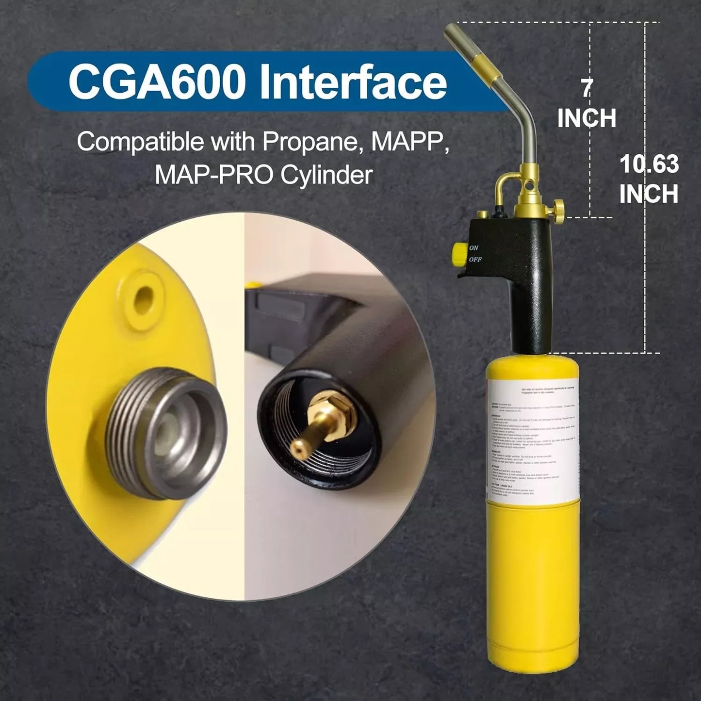 Mapp Propane Torch Head TS8000 Trigger Start Welding Torch Portable Trigger Start Push Button Igniter For Soldering Brazing