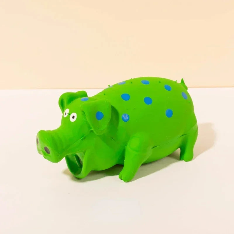 Squeaky Pig Dog Toy Durable Rubber Pig Squeaker Dog Puppy Chew Toys Latex Interactive Cute Toy for Small Medium Large Dogs - TrendForce25