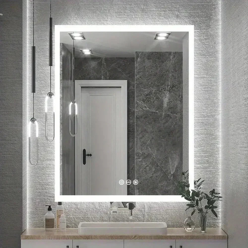 Smart Dimmble Bathroom Mirror Save Energy Antifog Waterproof Makeup Mirror - TrendForce25