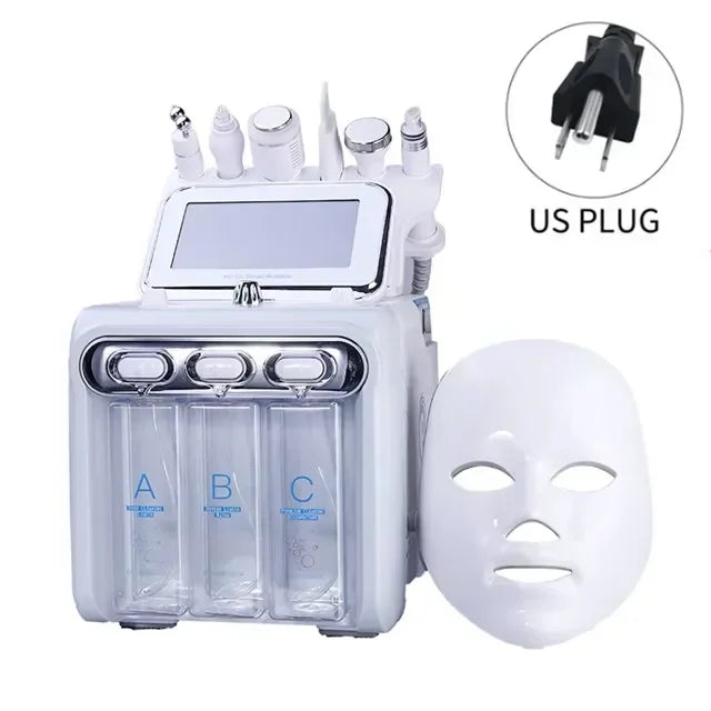 New Arrival! Multifunction skin care device 7 in 1 anti aging small bubble H2O2 hydrogen oxygen jet beauty machine with Led Mask - TrendForce25