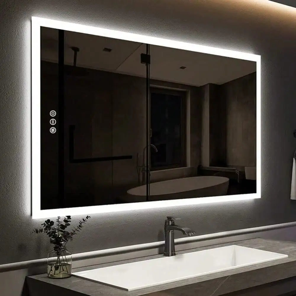 Smart Dimmble Bathroom Mirror Save Energy Antifog Waterproof Makeup Mirror - TrendForce25