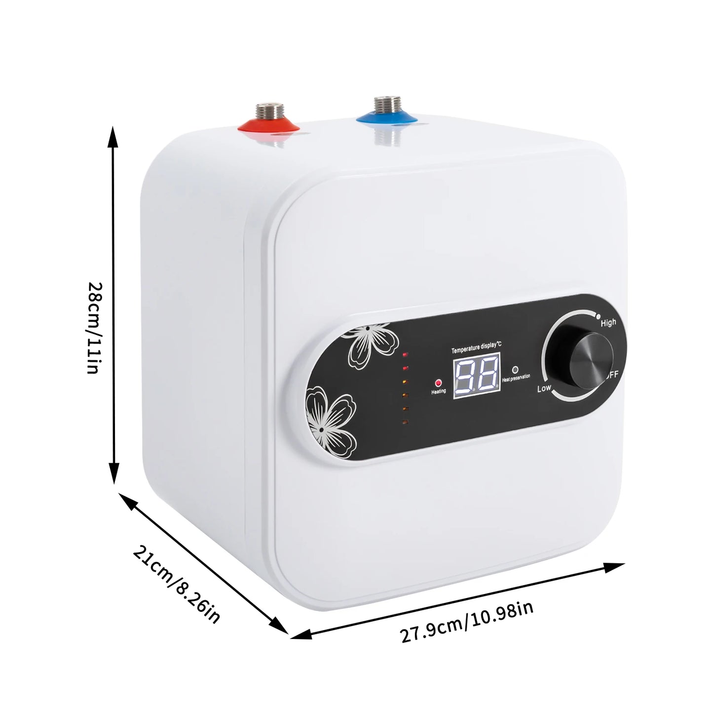110V 2.1 Gallons 1.5KW Instant Point of Use Hot Water Heater Electric Water Heater for Rv Trailer Bathroom Kitchen Under Sink