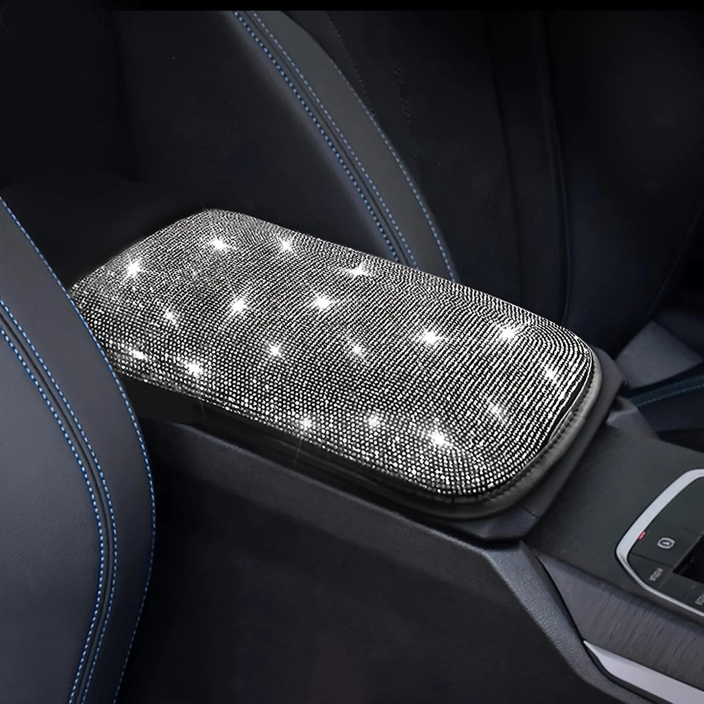 30 PCs Bling Car Accessories Set for Women, Steering Wheel Covers Universal Fit 15Inch, Seat Belt Covers, Armrest Cover