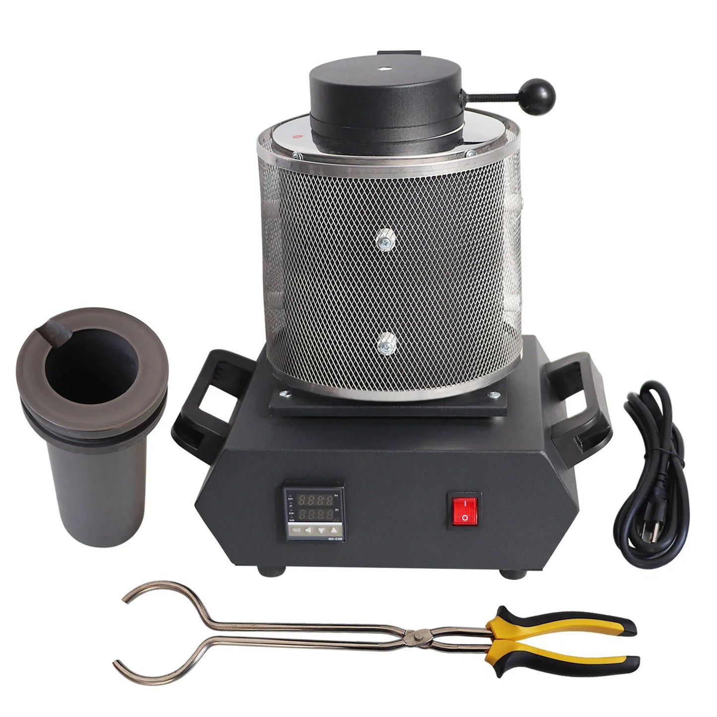 3Kg Portable Gold/Silver Melting Furnace - High-Temp Crucible Kit for Aluminum & Precious Metals