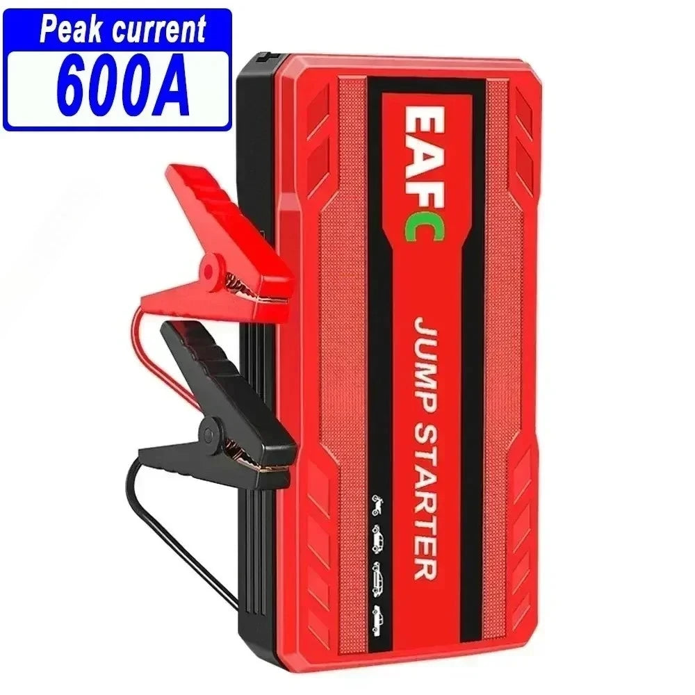 EAFC Jump Starter Power Bank 12V Booster for Car Start 600A Quick Charger Auto Starting Device Powerbank Device Petrol Diesel