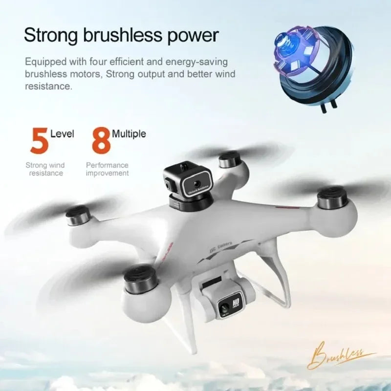 S116 MAX Drone Professional with 3 Batteries 8K Dual Camera Optical Flow Brushless 360° Obstacle Avoidance WIFI FPV RC Dron Toys - TrendForce25