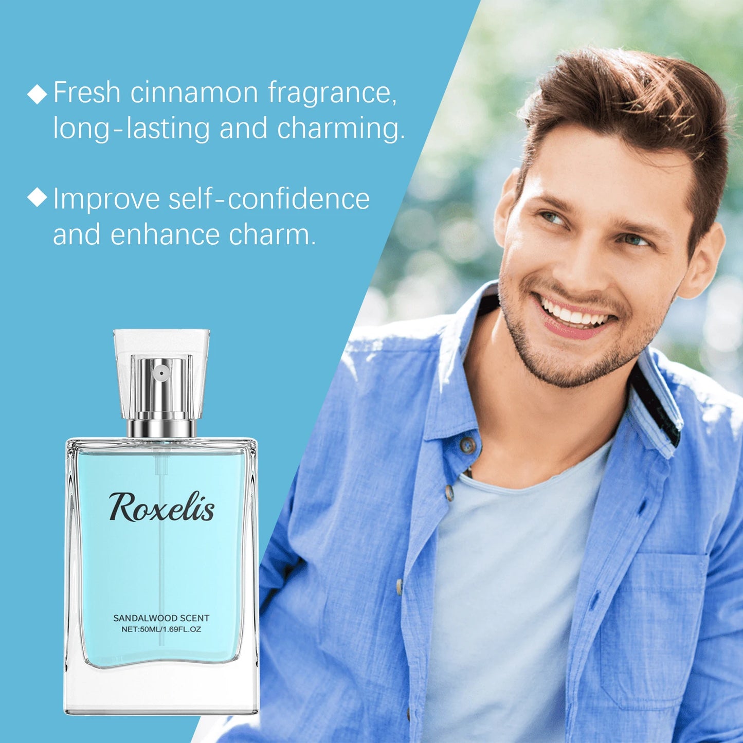 Roxelis 50ml Sandalwood Perfume Long Lasting Pheromone Cologne For Romantic Dating And Refreshing Atmosphere - TrendForce25