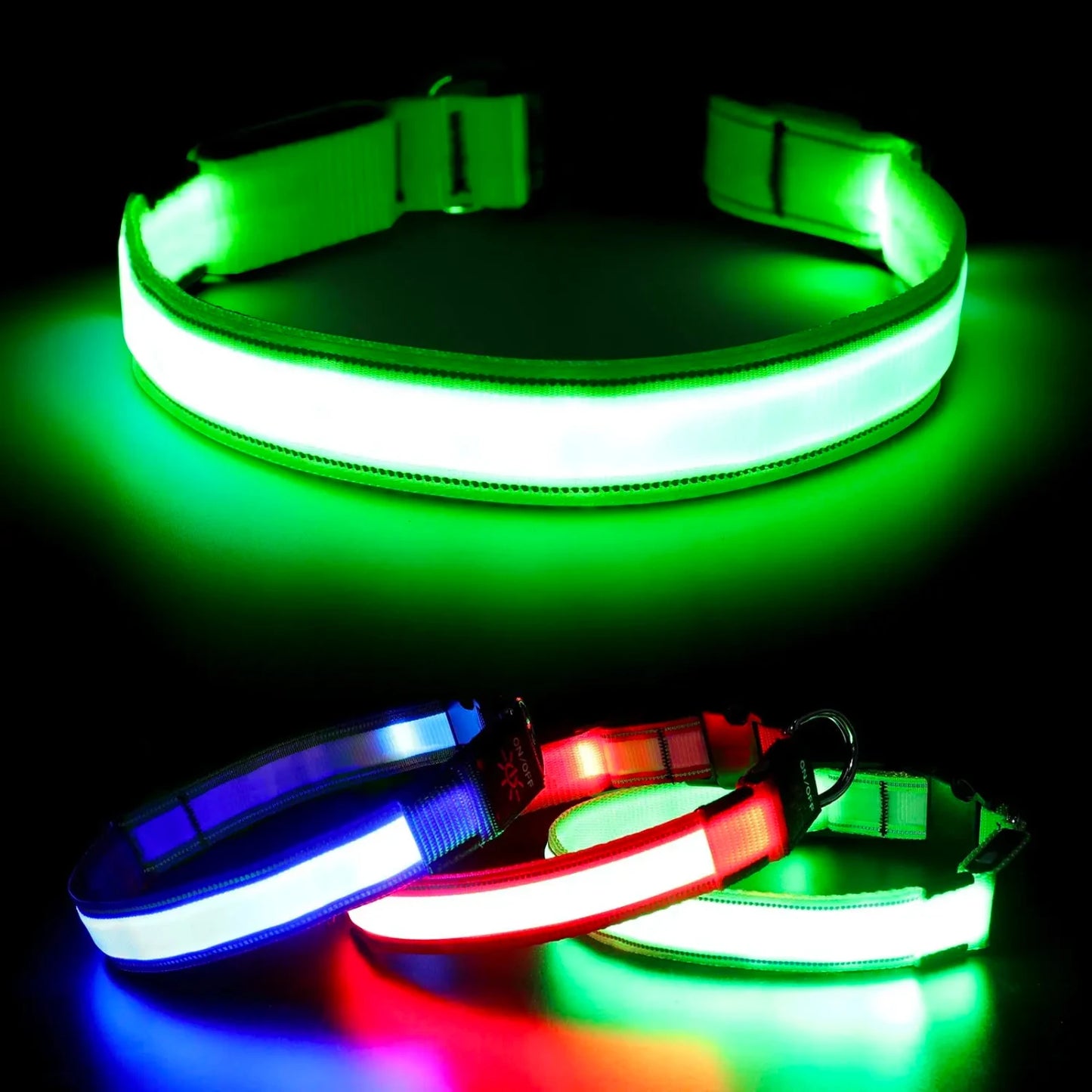 XS/M LED Dog Collar USB Rechargeable Light Dog Collar Lights Adjustable Soft Safety Night Light Flashing 3 modes Pet Supplies - TrendForce25