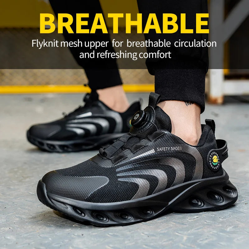 Lace-free, breathable, lightweight and comfortable anti-smashing and anti-puncture safety shoes - TrendForce25