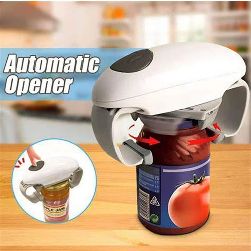 Electric Can Opener easy and easy to open cans and bottles Battery Operated Tin Opener One Touch for All Kinds of Jars Bottles