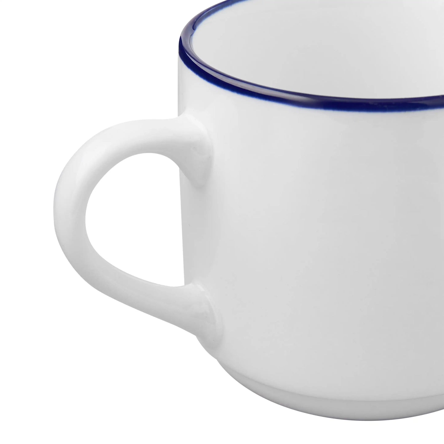 (4 pack) Mainstays Blue Rim Stoneware Mug