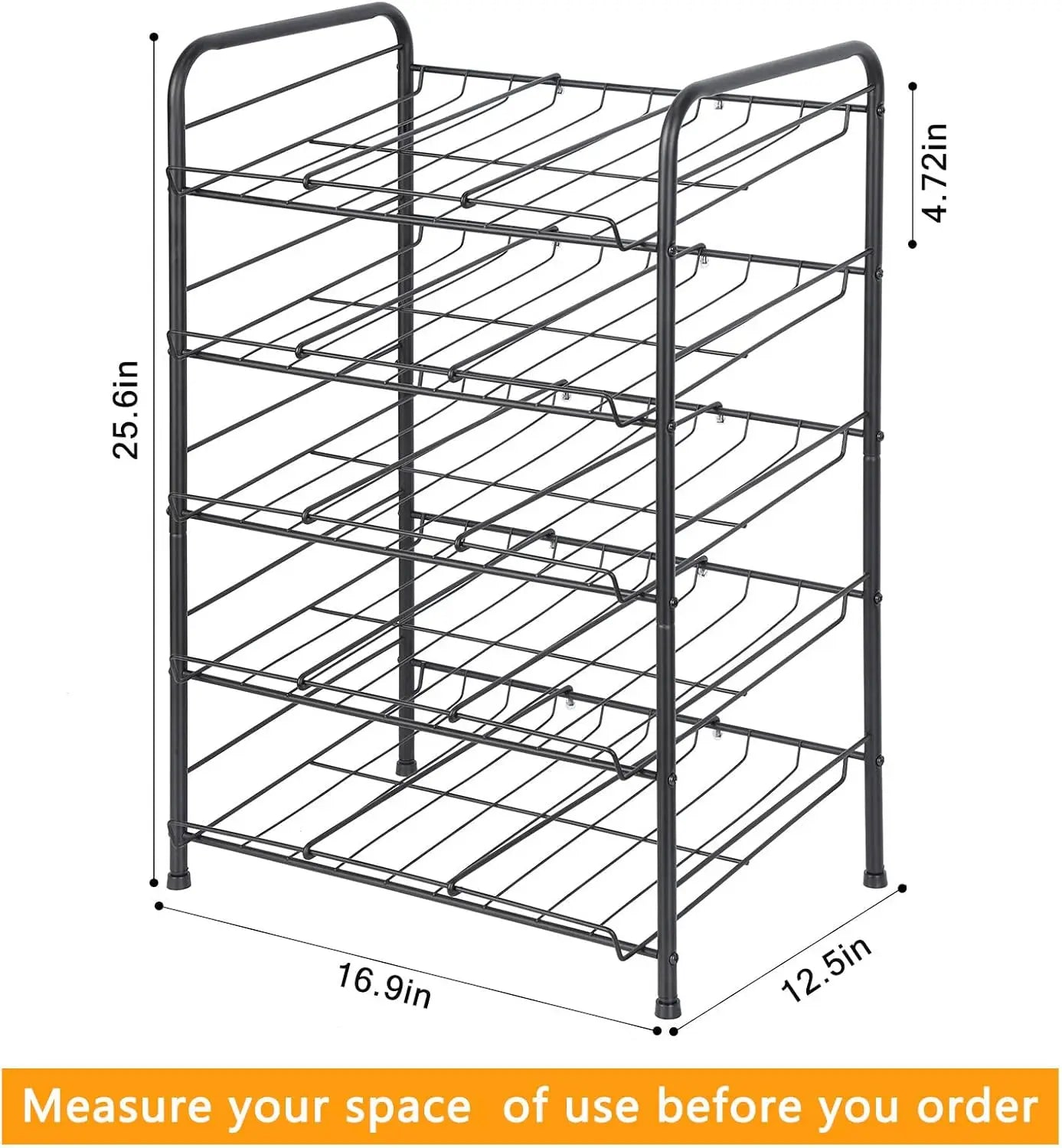 Can rack storage rack, 5-layer can storage dispenser can accommodate 60 cans - TrendForce25