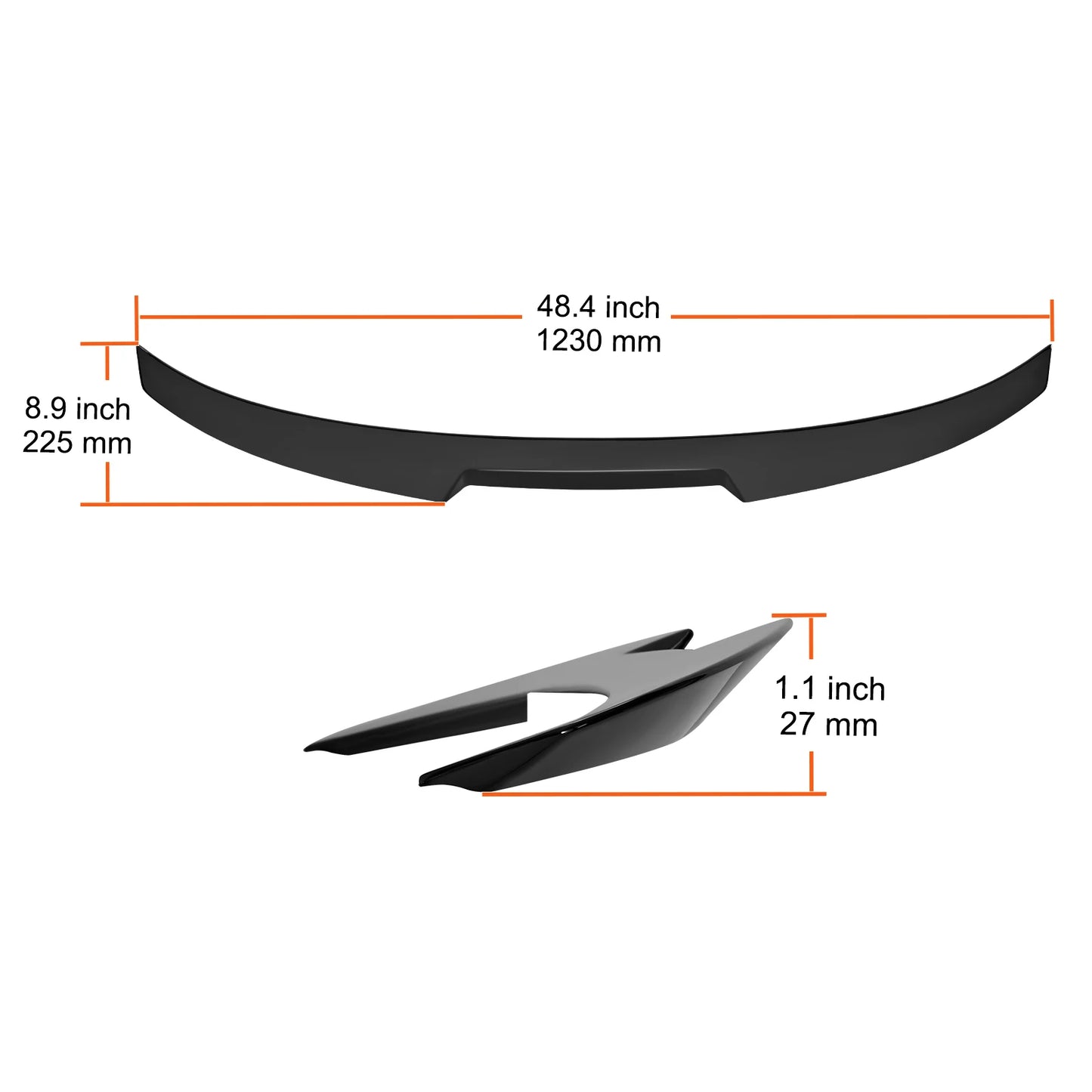 SucceBuy GT Wing Car Spoiler Compatible with 2018-2023 Camry High Strength ABS Material Baking Paint Car Rear Spoiler Wing