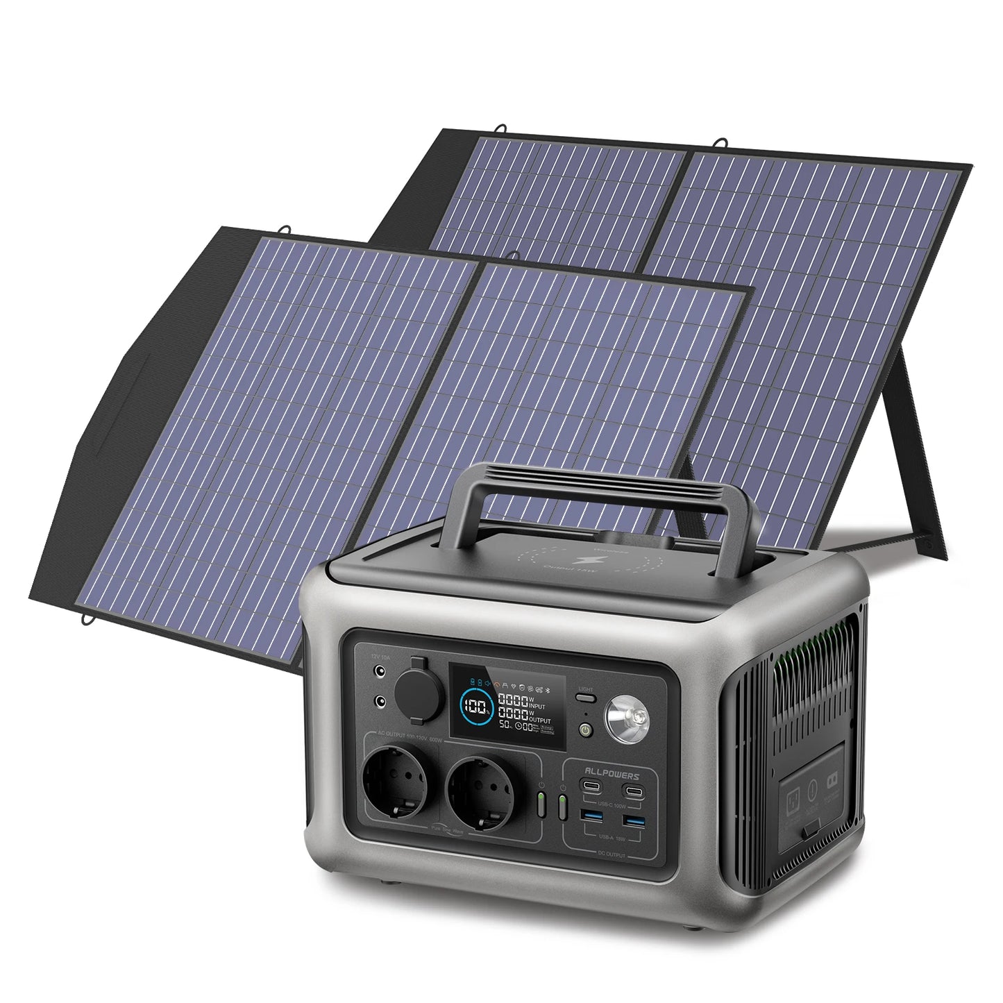 ALLPOWERS R600 Solar Generator with SolarPanel (Optional), 600W 299Wh LiFePO4 Portable Power Station with Solar Charger for Camp - TrendForce25