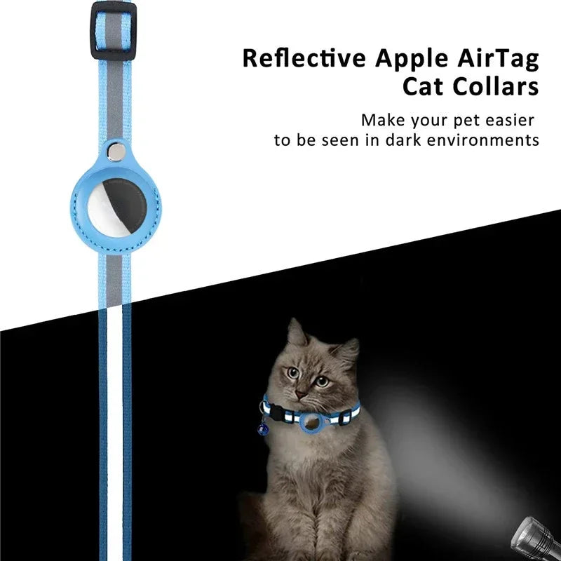 Cat Positioning Collar Protective Case with Reflective Bell for Apple Airtag - TrendForce25