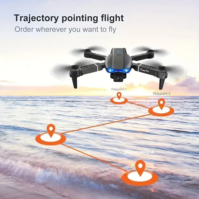E99 PRO Drone with Flash Professional HD Dual Camera WIFI Obstacle Avoidance RC Helicopters Aerial Photography Quadcopter - TrendForce25