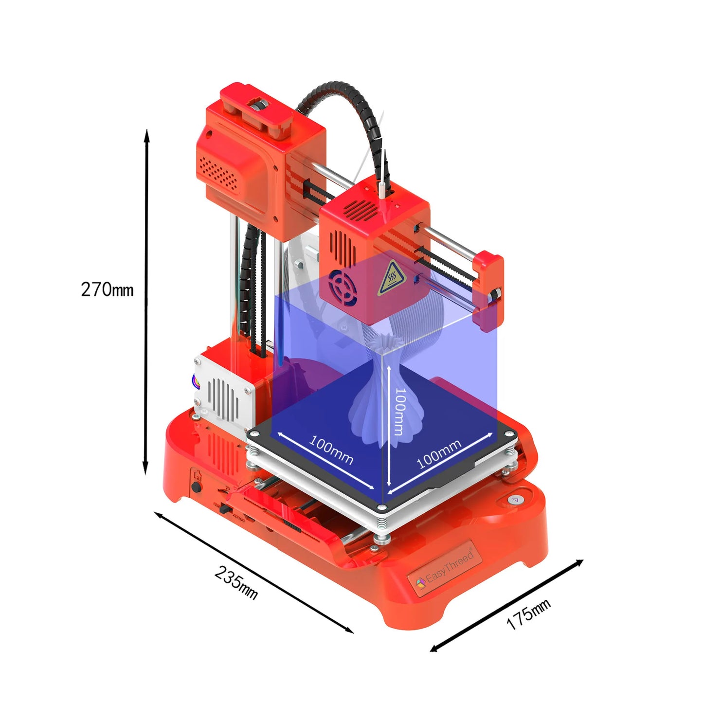 Easythreed K7 Mini 3D Printer Easy To Use One-click Print Mainboard With Magnetic Build Platform Desktop For Kids Beginner