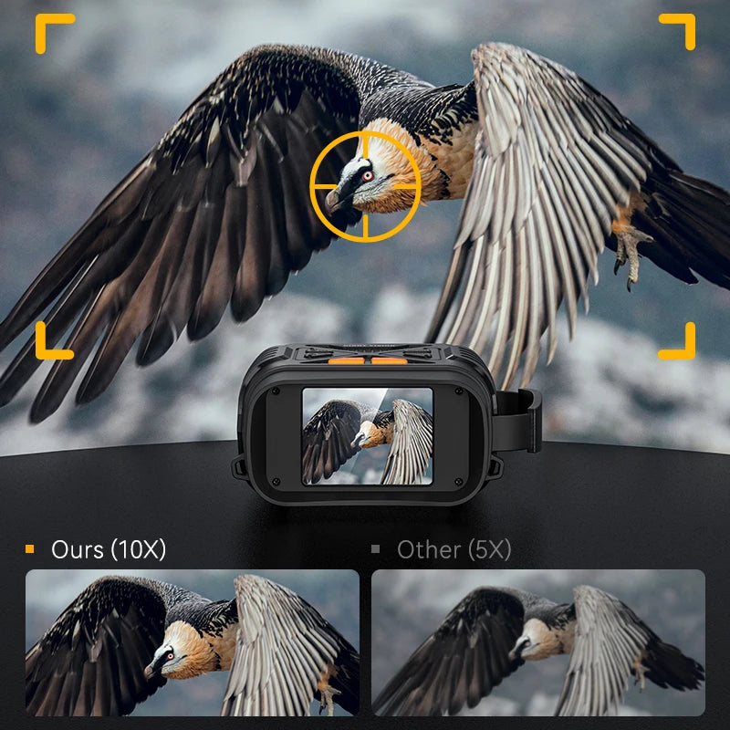 4K Night Vision Binoculars 2.8inch Screen 10X Digital Zoom With 5000mAh Rechargeable Infrared Vision Night Goggle for Hunting