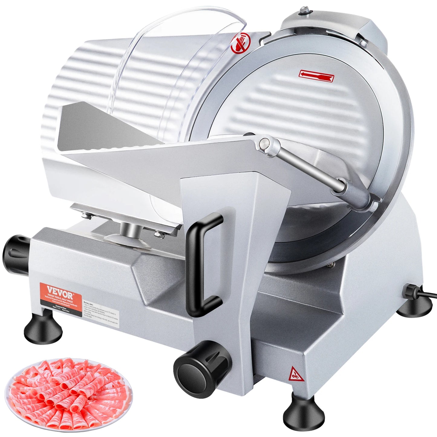 VEVOR Meat Slicer 200W/240W/320W/340W Electric Deli Food Slicer Adjustable Thickness for Commercial and Home Use Cut Meat Cheese - TrendForce25
