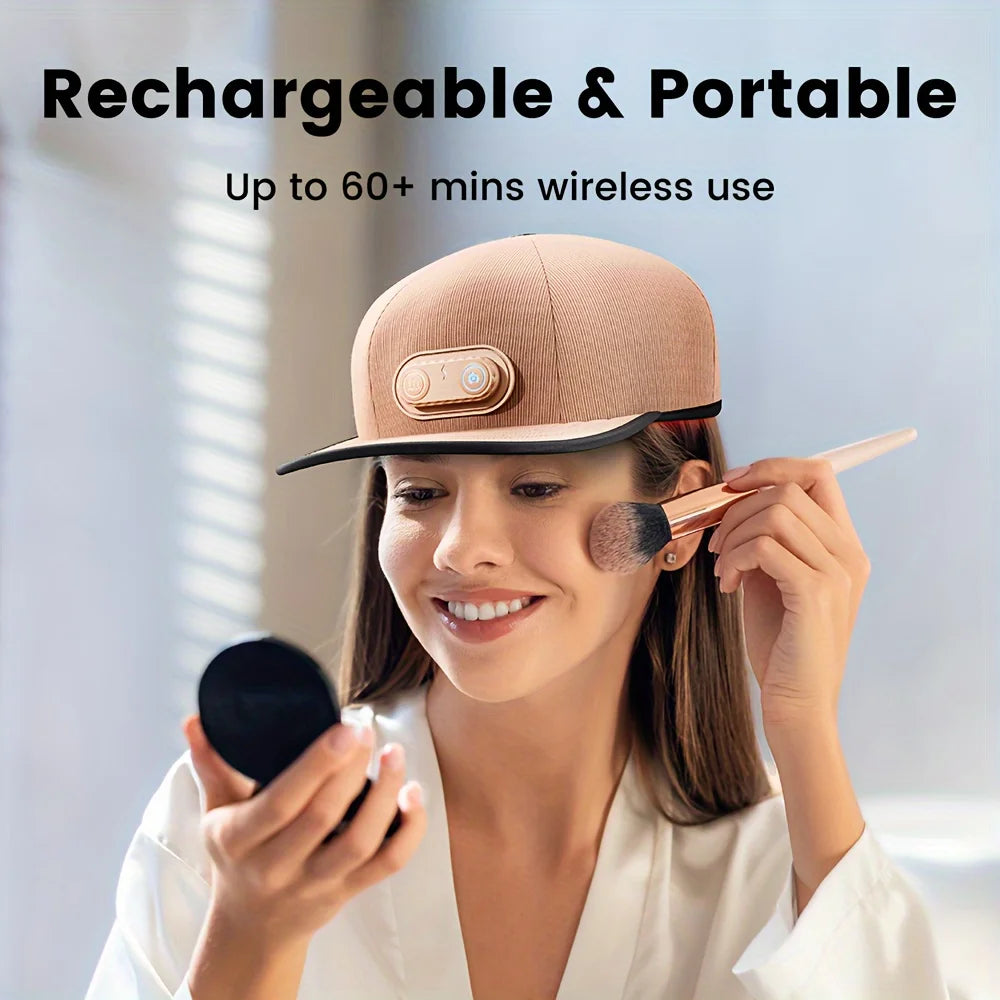 Hair Grow Cap Red Light Therapy Head LED Red Infrared Device lamp Relax Brain Hair Skin Treatment Insomnia Heating Hat Head - TrendForce25
