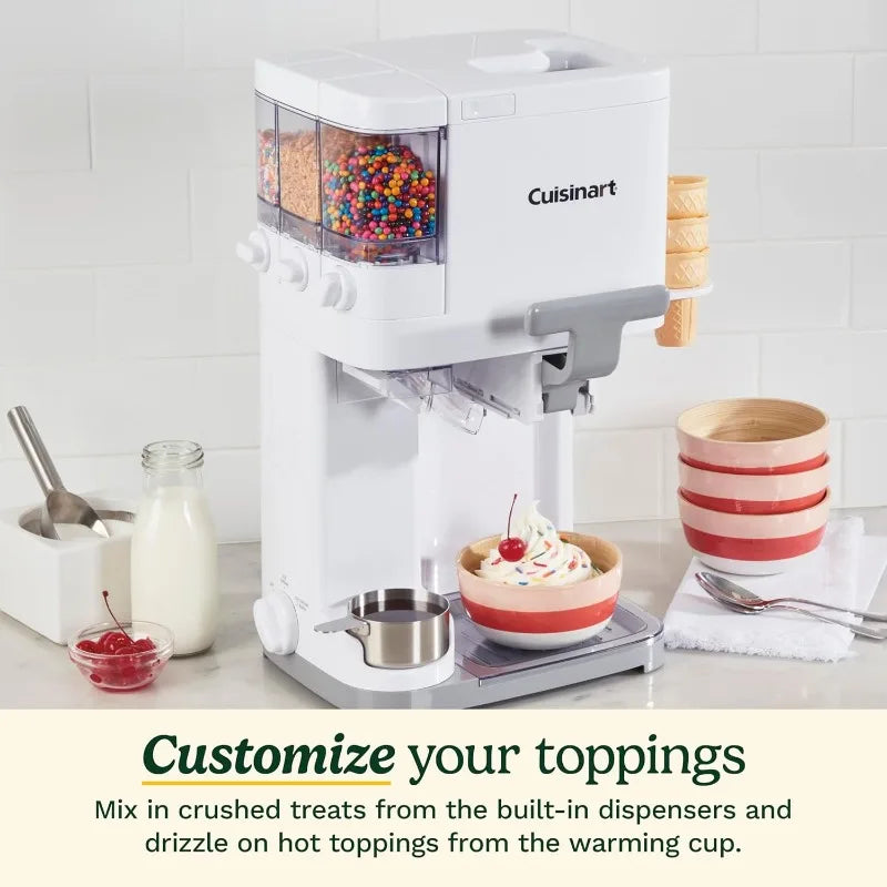 Cuisinart Soft Serve Ice Cream Machine- Mix It In Ice Cream Maker for Frozen Yogurt, Sorbet, Gelato, Drinks 1.5 Quart, ICE-48
