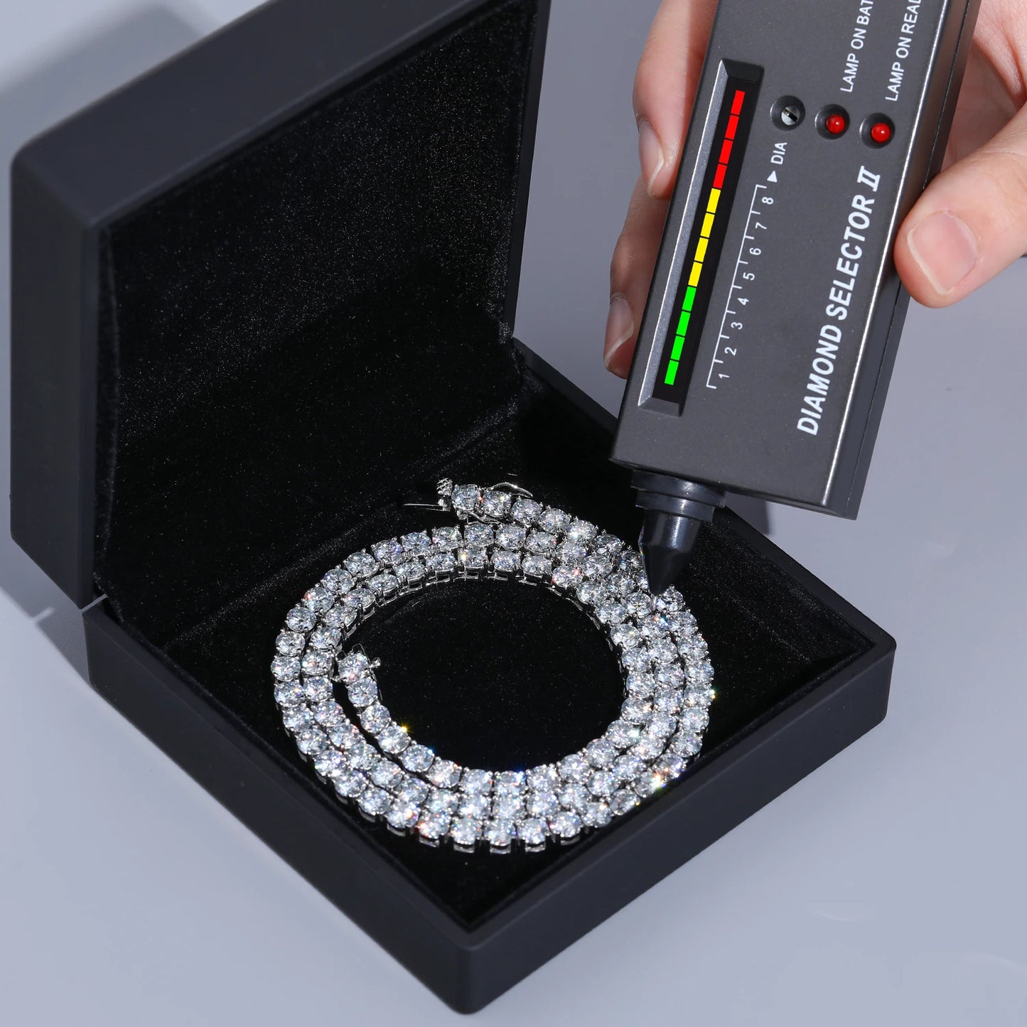 Real 4mm EF Color Moissanite Sparkling Full Diamond GRAY 925 Sterling Silver Wedding Engagement Party Jewelry Bracelet For Women - TrendForce25