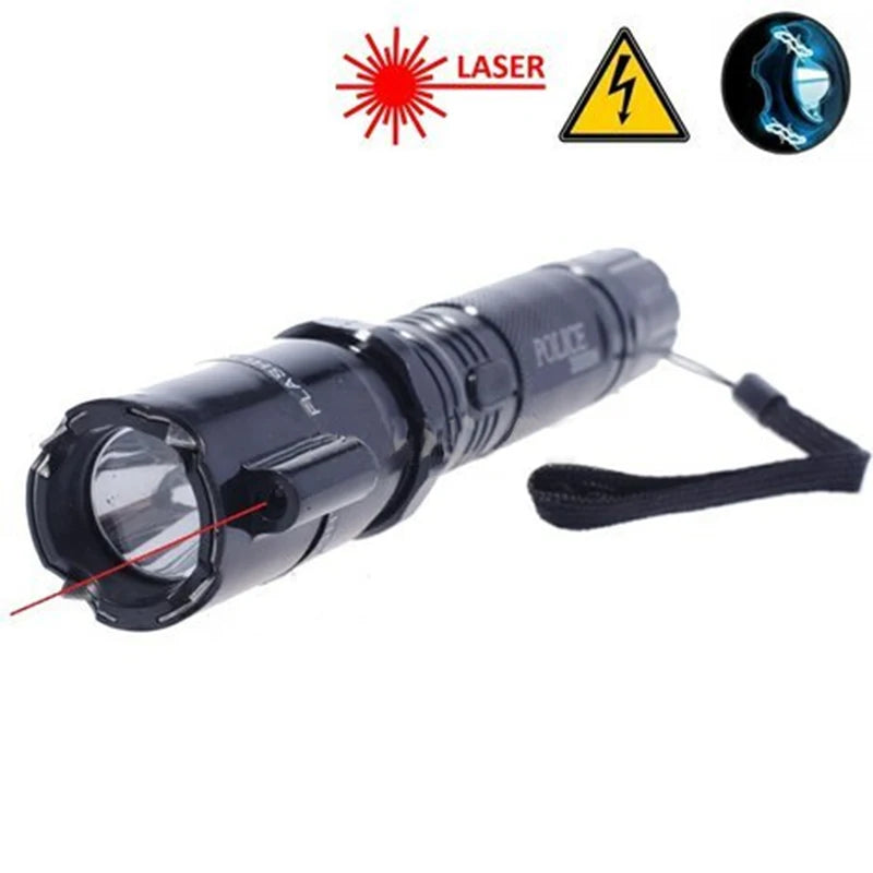 Self-defense Flashlight - Rechargeable, High Current, Super Bright 2-in-1 Security Defense