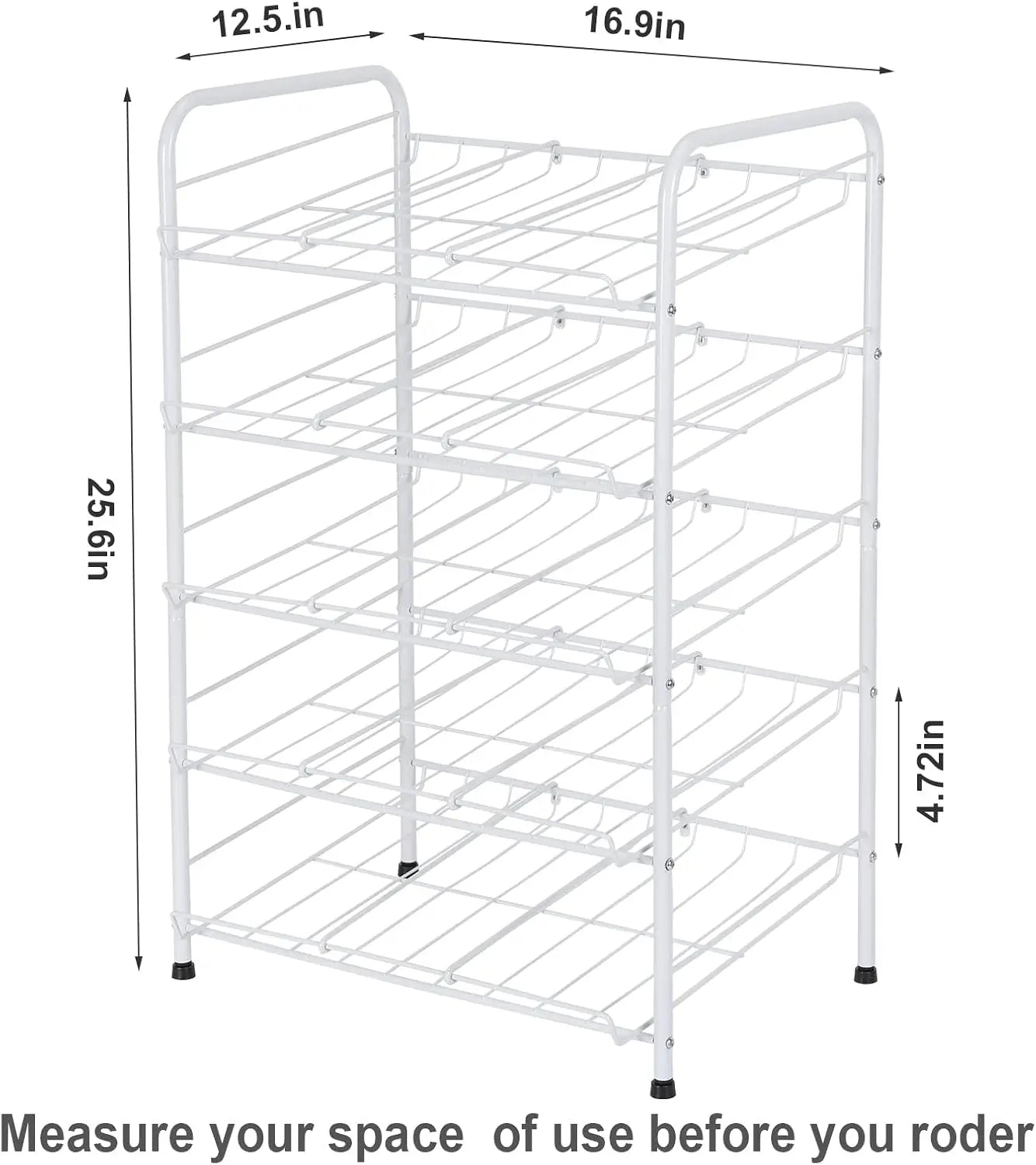 Can rack storage rack, 5-layer can storage dispenser can accommodate 60 cans - TrendForce25