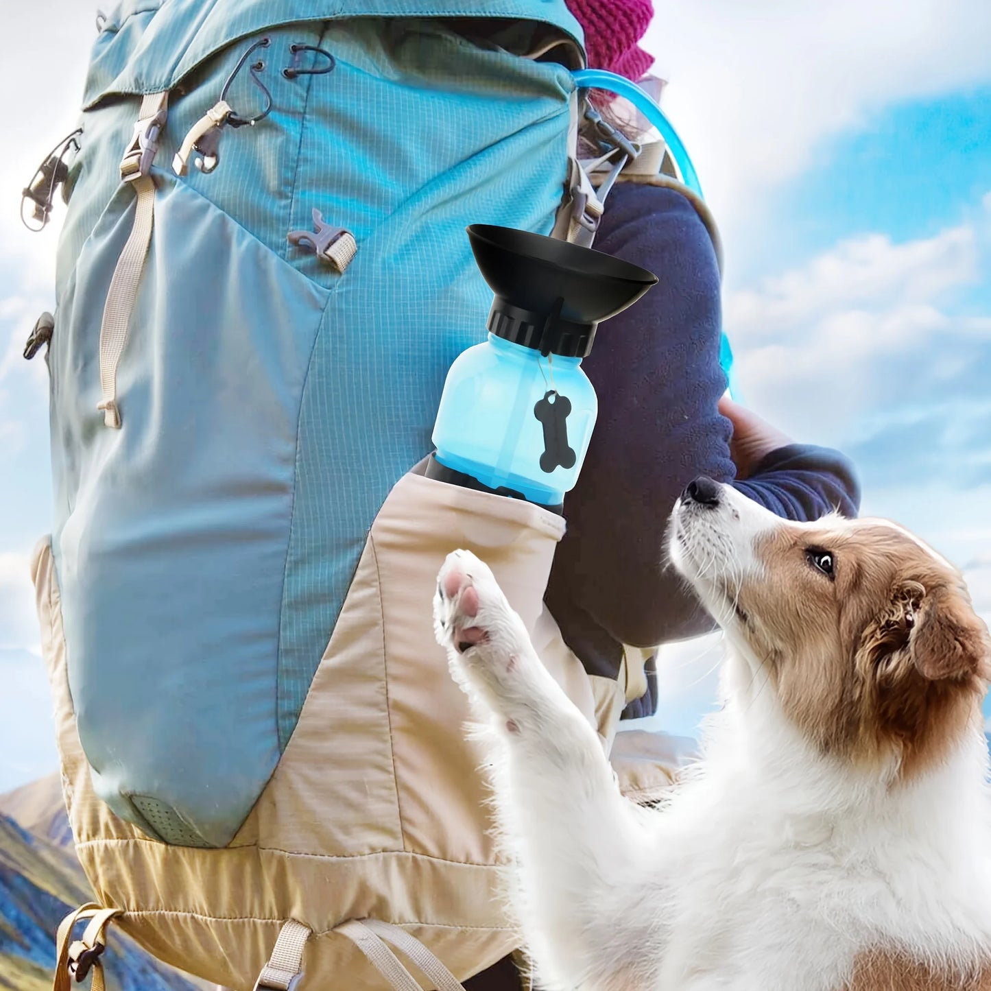 Dog Water Bottle, Portable Travel Water Bottle Dispenser For Dogs - Cats & Kitten Outdoor Travel Water Bottle Bowl, - TrendForce25
