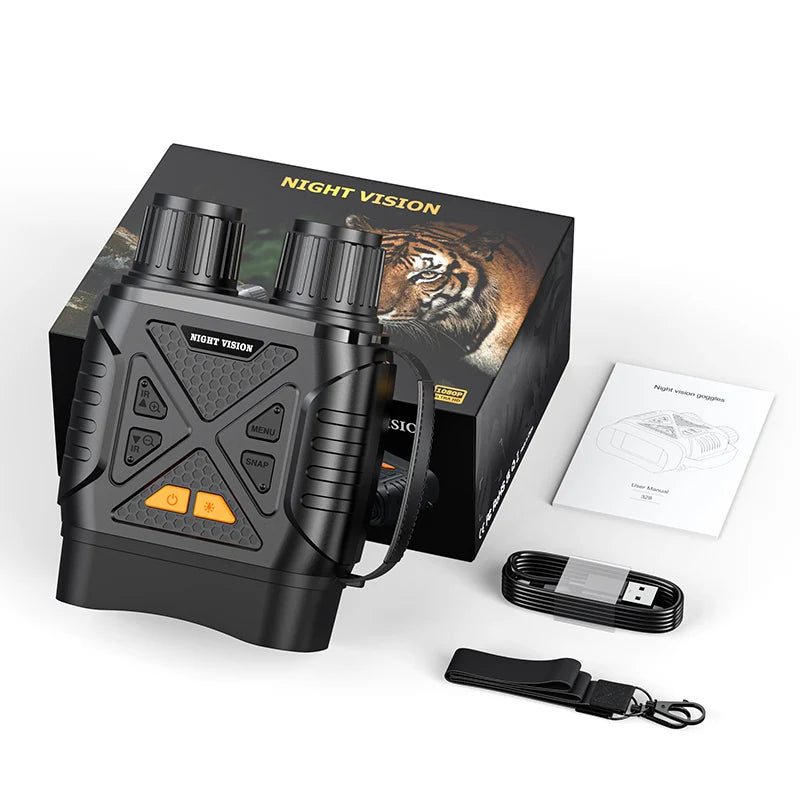 4K Night Vision Binoculars 2.8inch Screen 10X Digital Zoom With 5000mAh Rechargeable Infrared Vision Night Goggle for Hunting