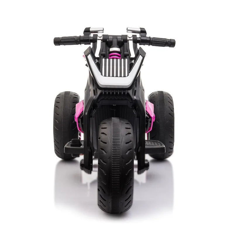 12V Three-wheel Ride On Motorcycle, Kids Electric Motorbike with Horns, LED Lights, Gift for Kids 3-8 Years,Rosy - TrendForce25