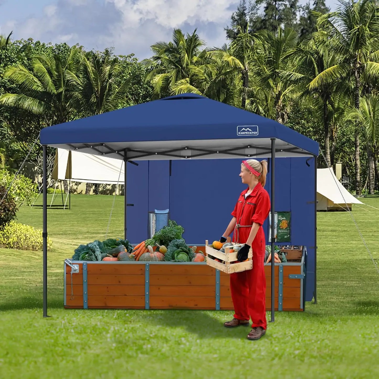 KAMPKEEPER Instant 10X10 Canopy Sidewalls with 4 Pockets for Pop Up Canopy Frame, 2Pack Sunwalls fit 10' Outdoor