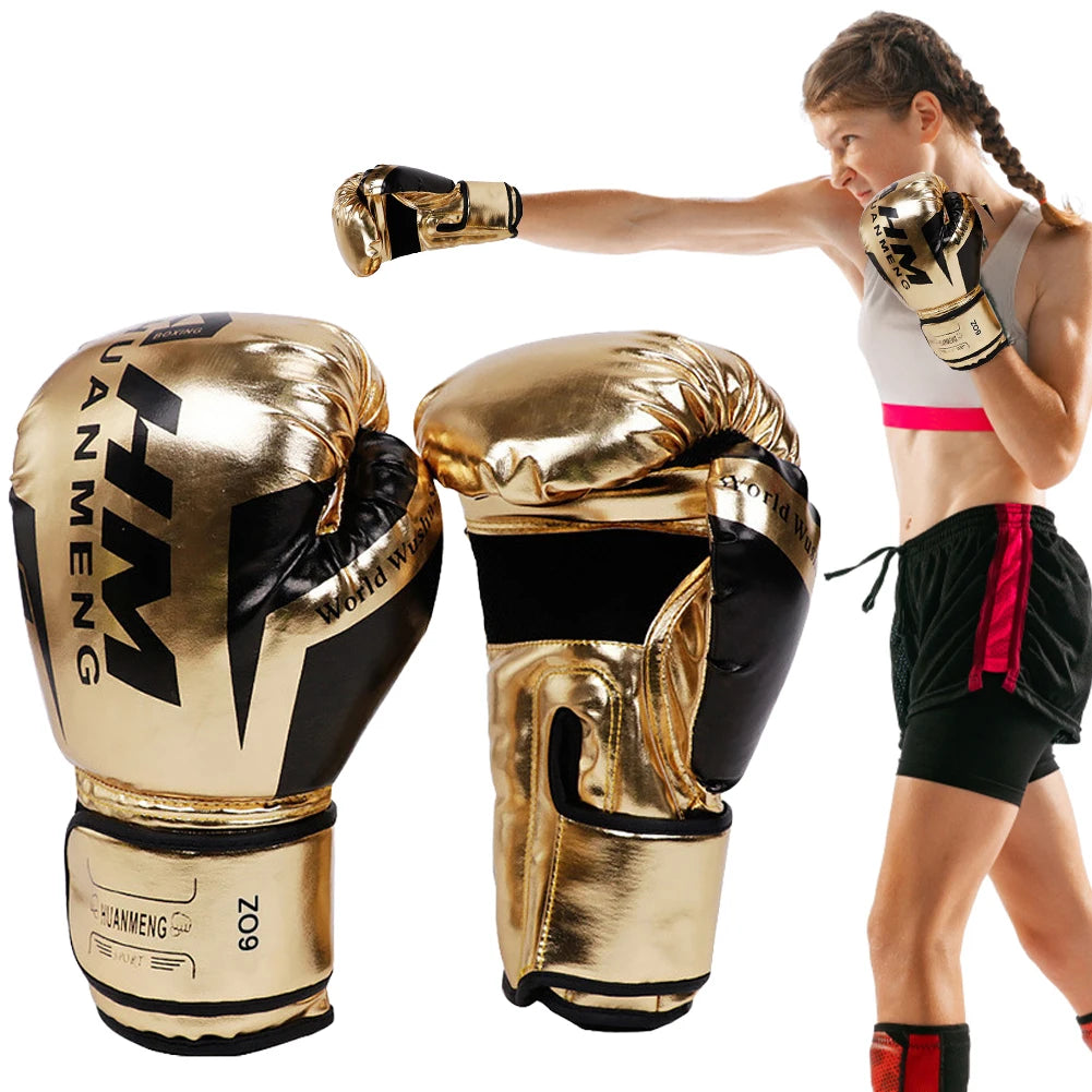1 Pair Boxing Gloves Adults Women Men Boxing Sanda Gloves Unisex Boxing Training Exercise Leather Gloves Sports Protection Mitts