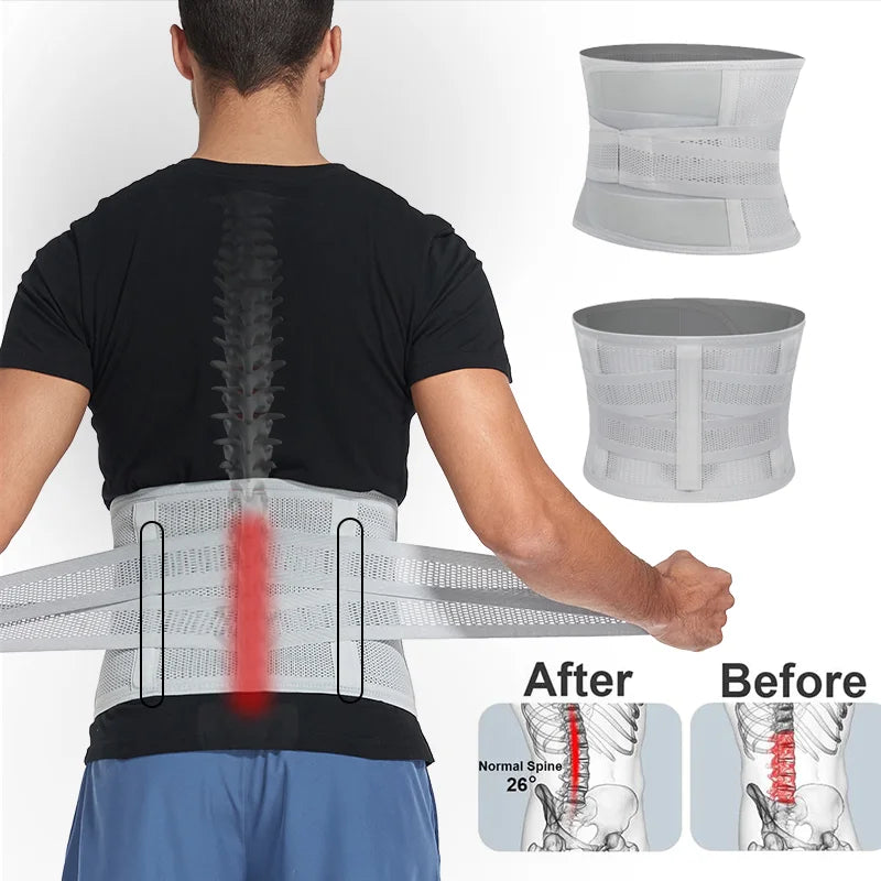 Men Waist Support Belt For Back Pain Waist Trainer Trimmer Belt Gym Waist Protector Weight Lifting Sport Body Shaper Corset Faja - TrendForce25