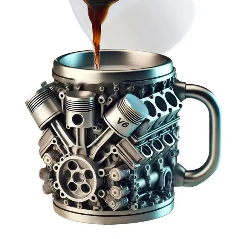 Stainless Steel Coffee Mug Reusable Car Engines Cocktail Mug Creative Water Cup Personalizedd wine cup Beer Mug Coffee Mug