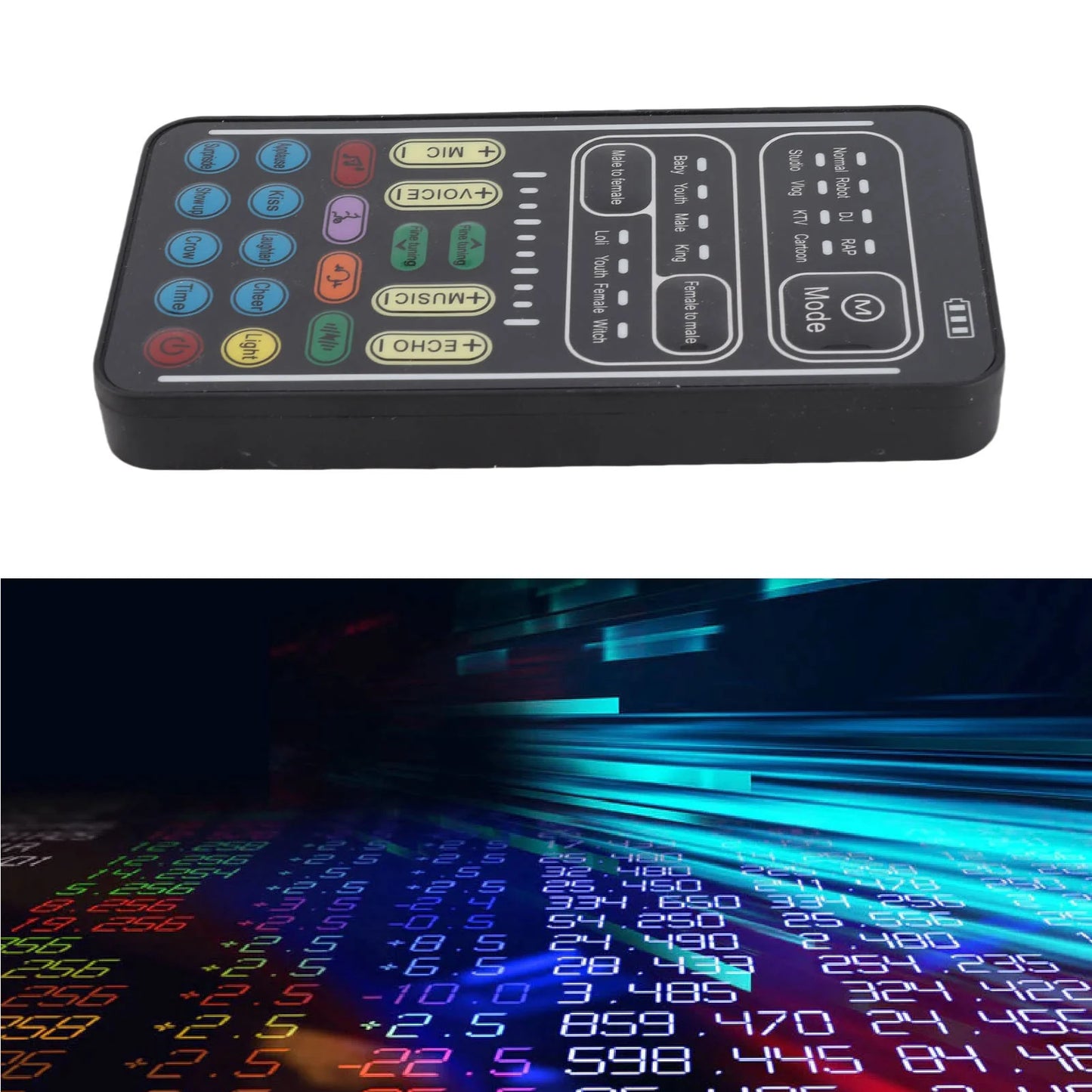 Multifunctional Voice Disguiser Black 8 Voice Changes 8 Built in Sound Effects Voice Changer Portable for Live Streaming