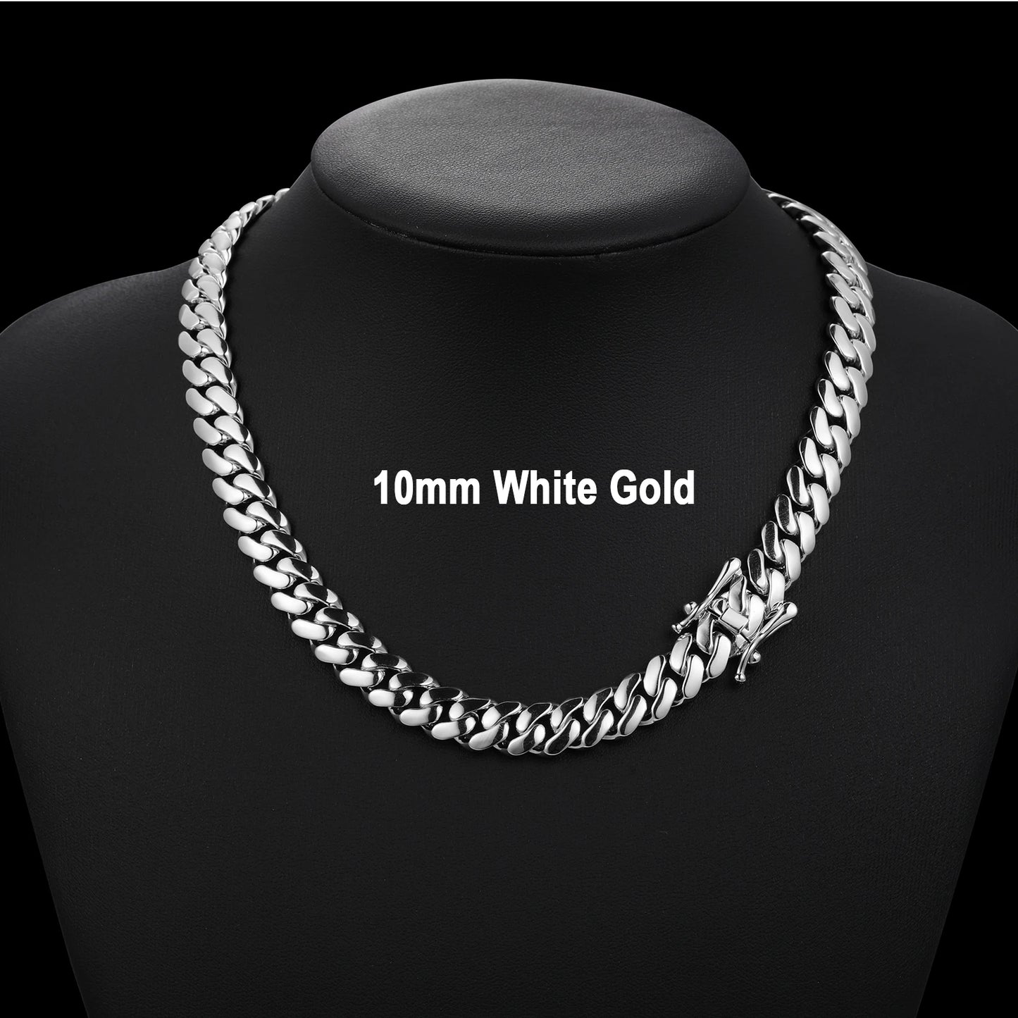 Hiphop/Rock Necklaces Full Miami Curb Link Necklace Men 9mm-14mm-20mm-25mm Bracelet For Men Jewelry High Quality - TrendForce25