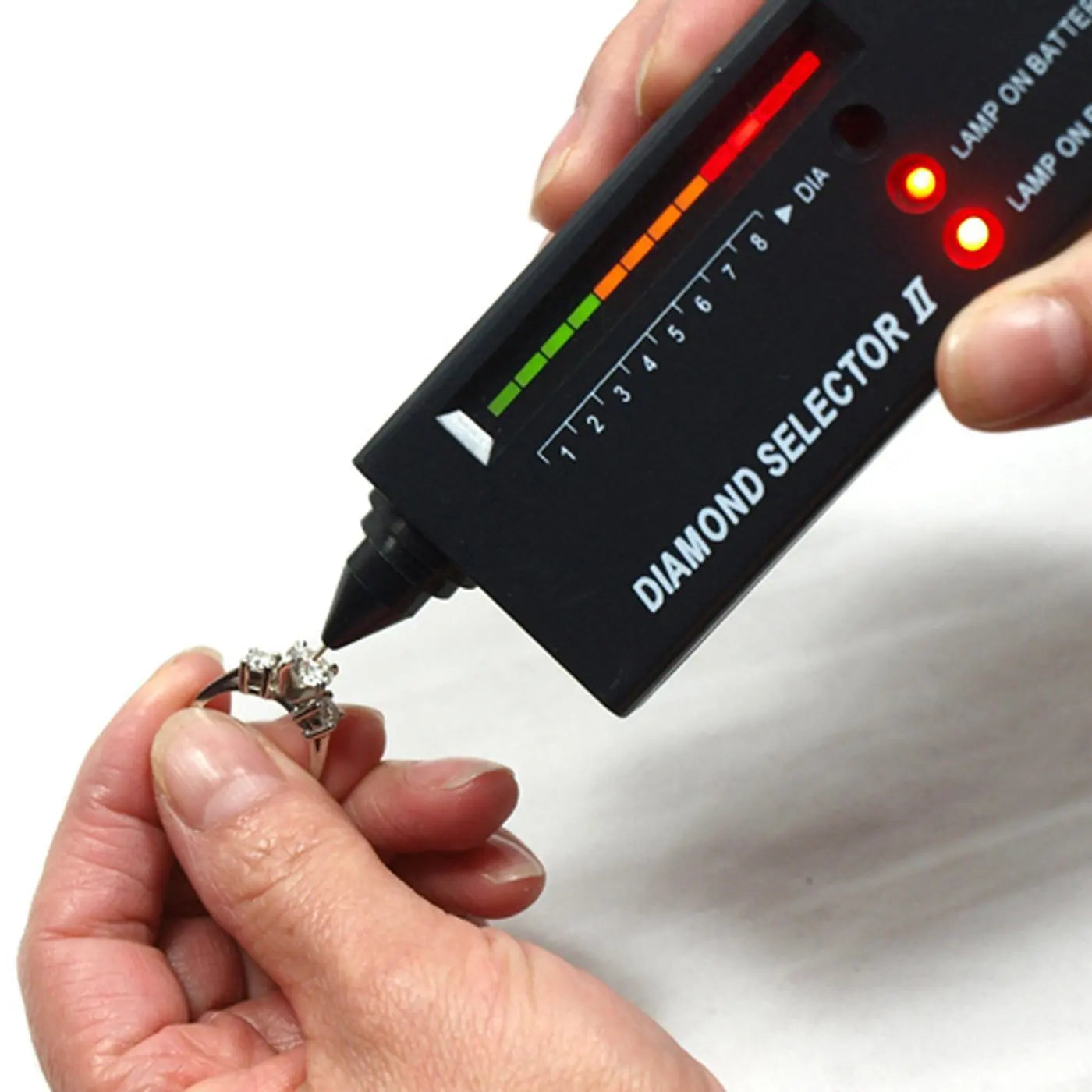Portable Diamond Tester Pen Gemstone Selector Jewelry Hardness Detector with LED Light for Diamond Jade Authenticity Check