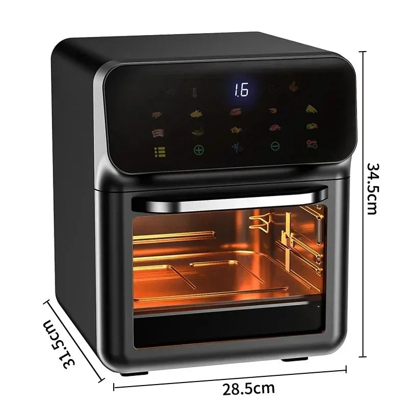 10L Electric Air Fryer Large Capacity Convection Oven Deep Fryer Without Oil Kitchen 360°Baking Viewable Window Home Appliance - TrendForce25