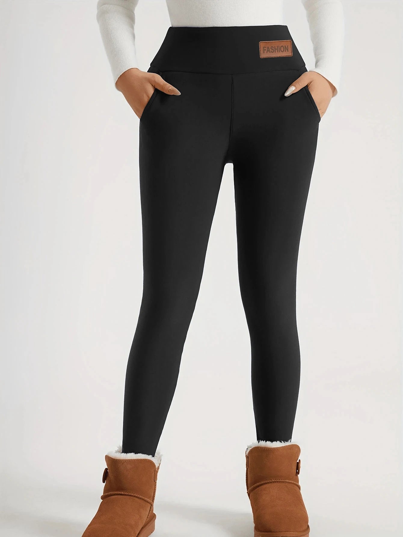 Ultra Warm Women's Fleece Lined Leggings - Plush Thermal Lining, Super Soft & Stretchy For Cold Weather | Cozy Winter Essential