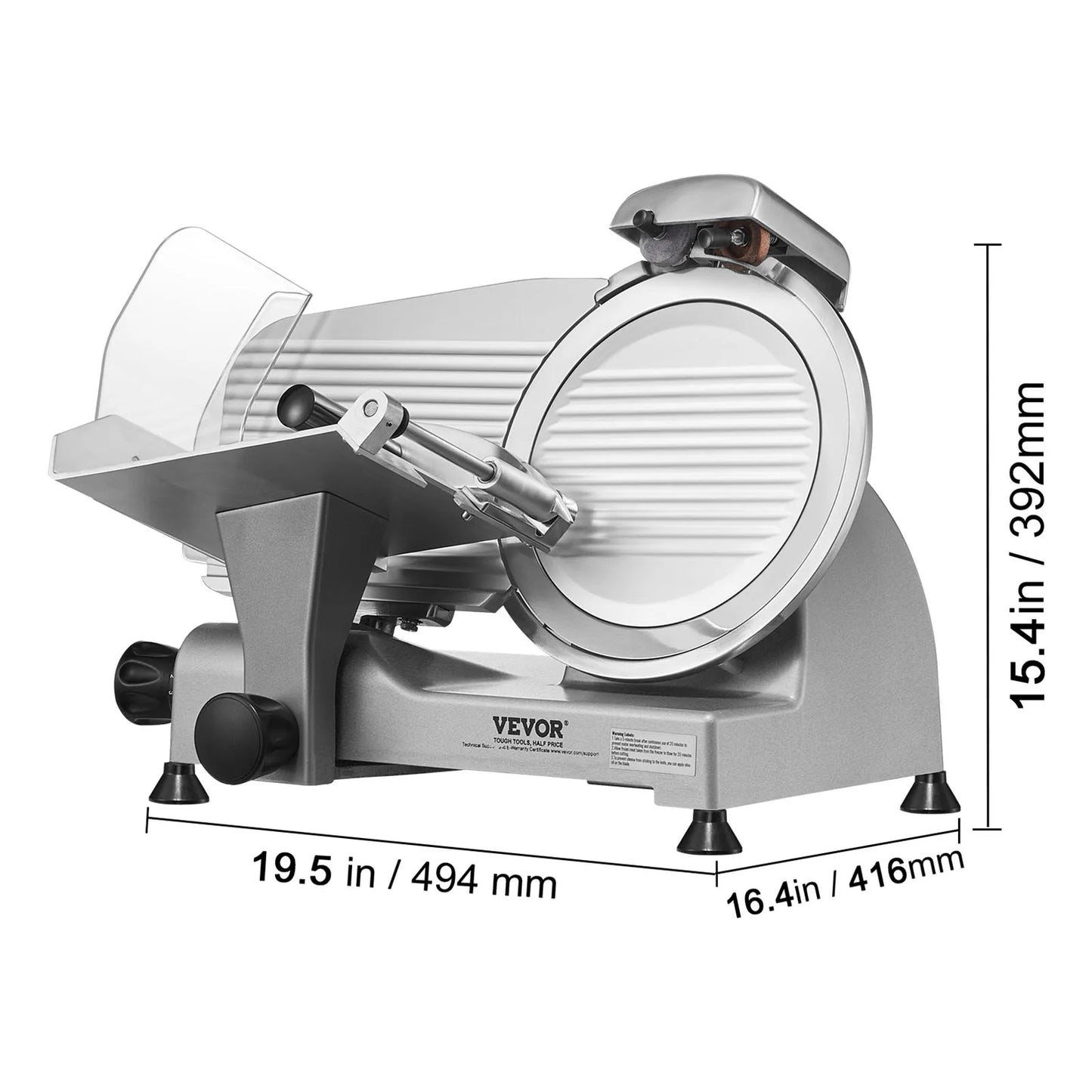 VEVOR Meat Slicer 200W/240W/320W/340W Electric Deli Food Slicer Adjustable Thickness for Commercial and Home Use Cut Meat Cheese - TrendForce25